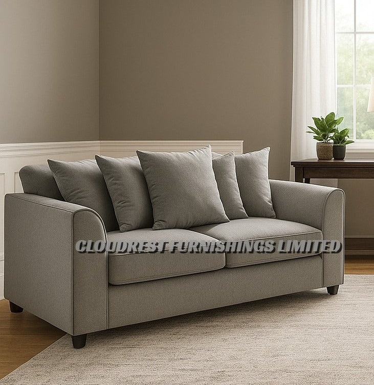 Dylan Plush Velvet Sofa Brand New Grey, Black, Silver, Beige, Navy Blue 3+2 Seater | Stylish Living Room Furniture