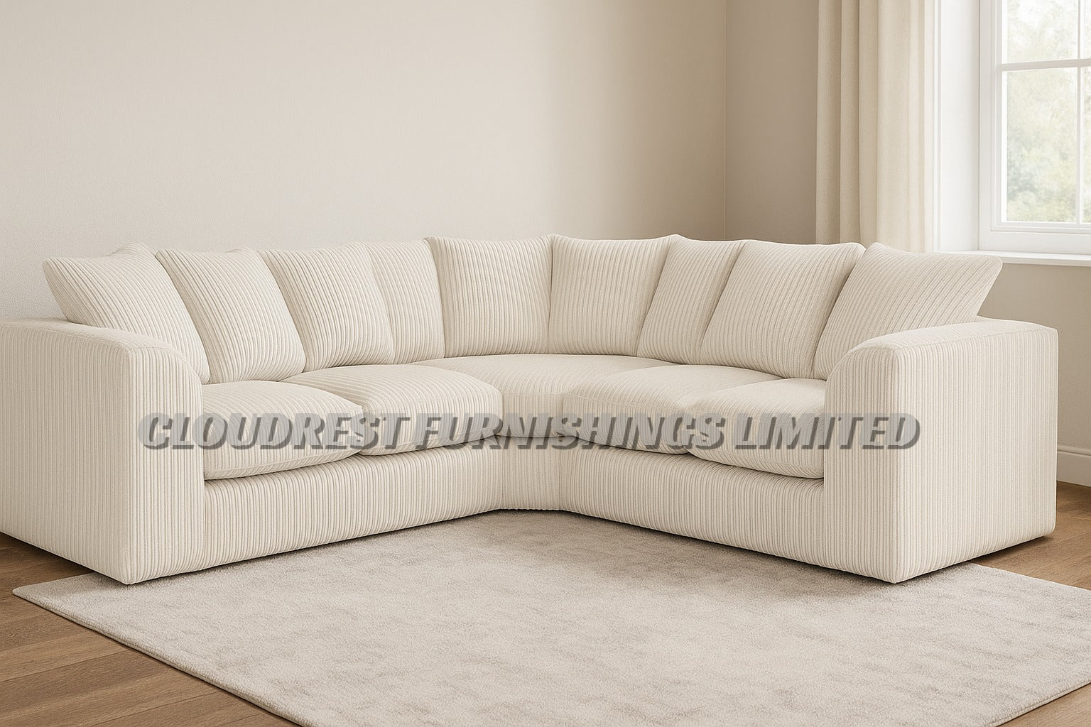 Dylan Jumbo Cord Sofa Brand New Grey, Black, Beige, Cream, Blue 3+2 Seater | Stylish Living Room Furniture