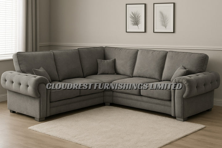 Verona High Back Sofa Brand New Black, Grey, Mink Corner & 3+2 Seater | Stylish Living Room Furniture