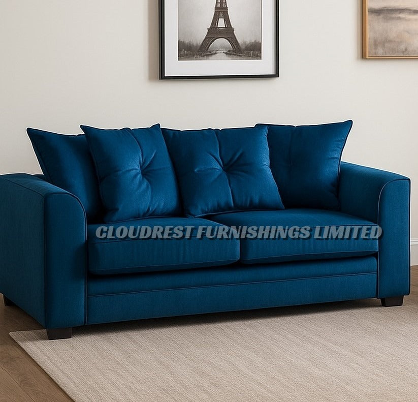 Dylan  Plush Velvet Brand New Grey, Black, Silver, Beige, Navy Blue Corner Sofa | Stylish Living Room Furniture