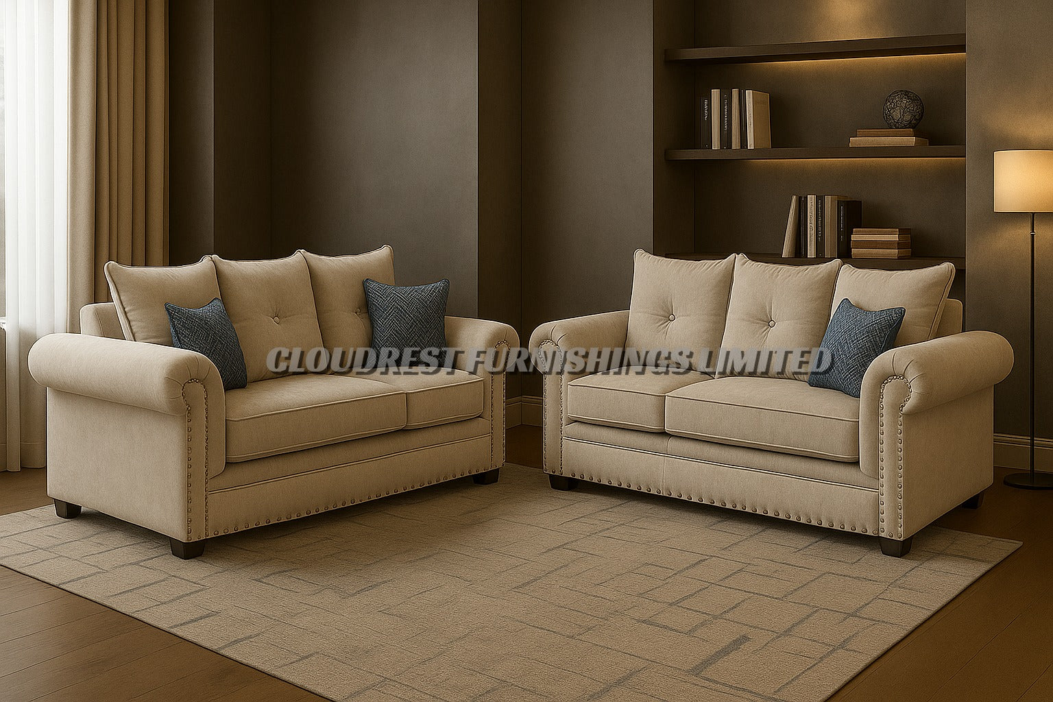 Harrison Sofa Brand New Black, Grey, Cream 3+2 | Stylish Living Room Furniture