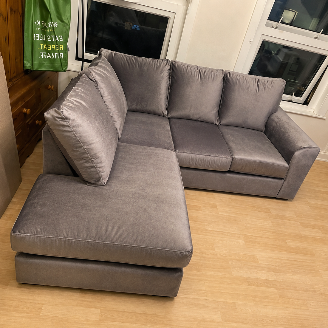 Contemporary Upholstered L Shape Sofa Set for Modern Living Spaces