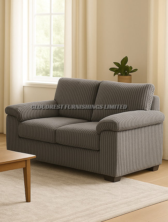 Riva Cord Sofa Brand New Black, Grey, Cream, Beige, Brown 3+2 Seater | Stylish Living Room Furniture
