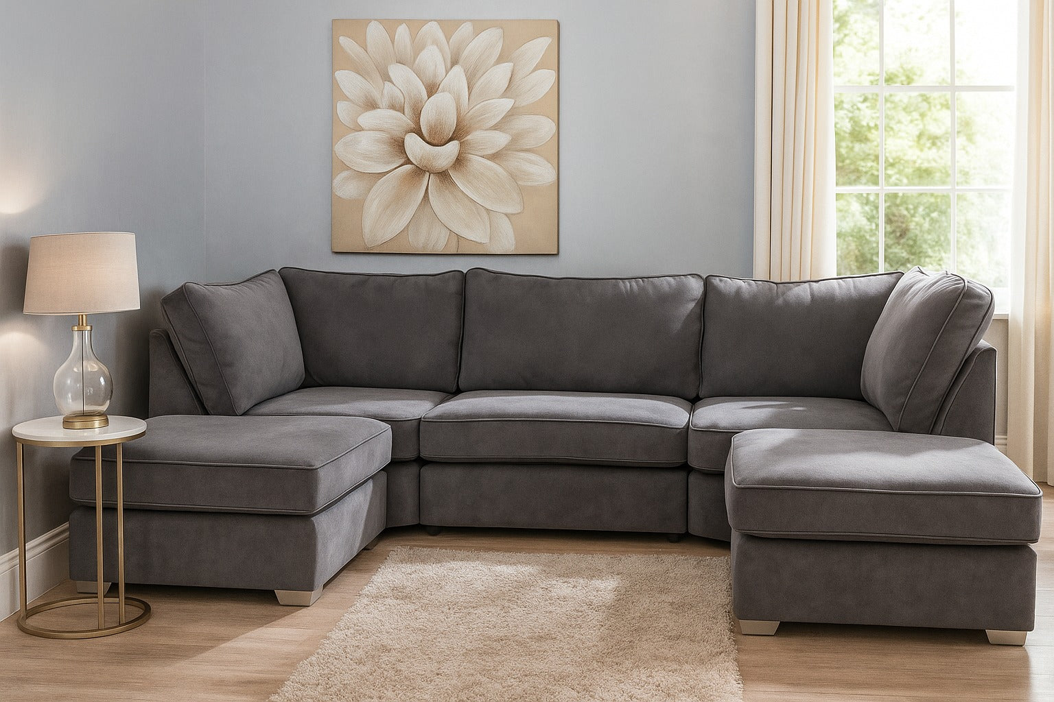 U-Shape Sofa Brand New in All Colors | Stylish and Modern Living Room Furniture