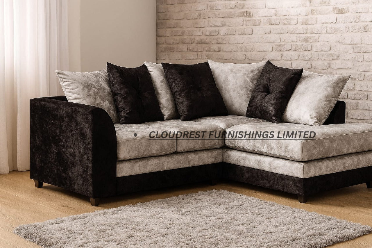 Bella Crushed Velvet Sofa Brand New 3+2 Seater | Luxury Living Room Furniture
