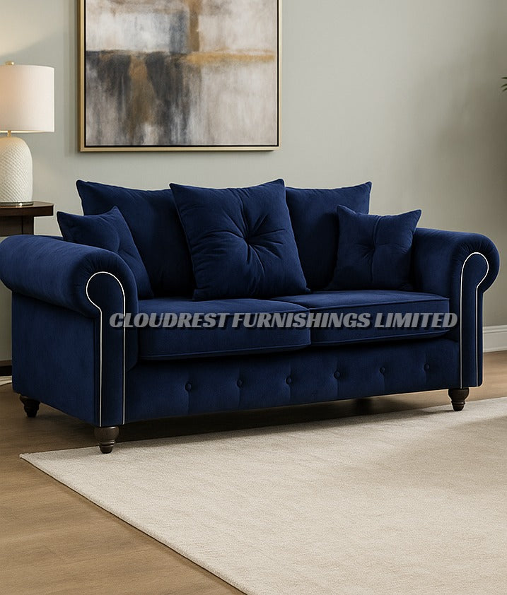 Olympia Sofa Brand New Black, Grey, Silver, Navy Blue Corner & 3+2 Seater Options | Stylish Living Room Furniture