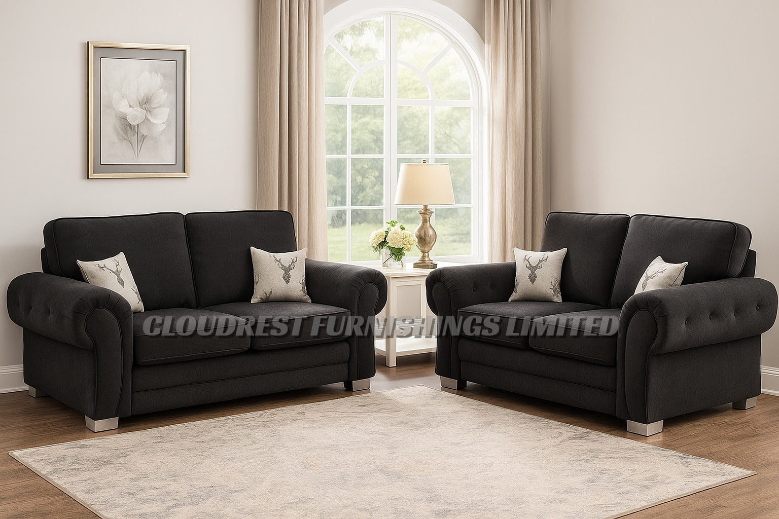 Verona High Back Sofa Brand New Black, Grey, Mink Corner & 3+2 Seater | Stylish Living Room Furniture