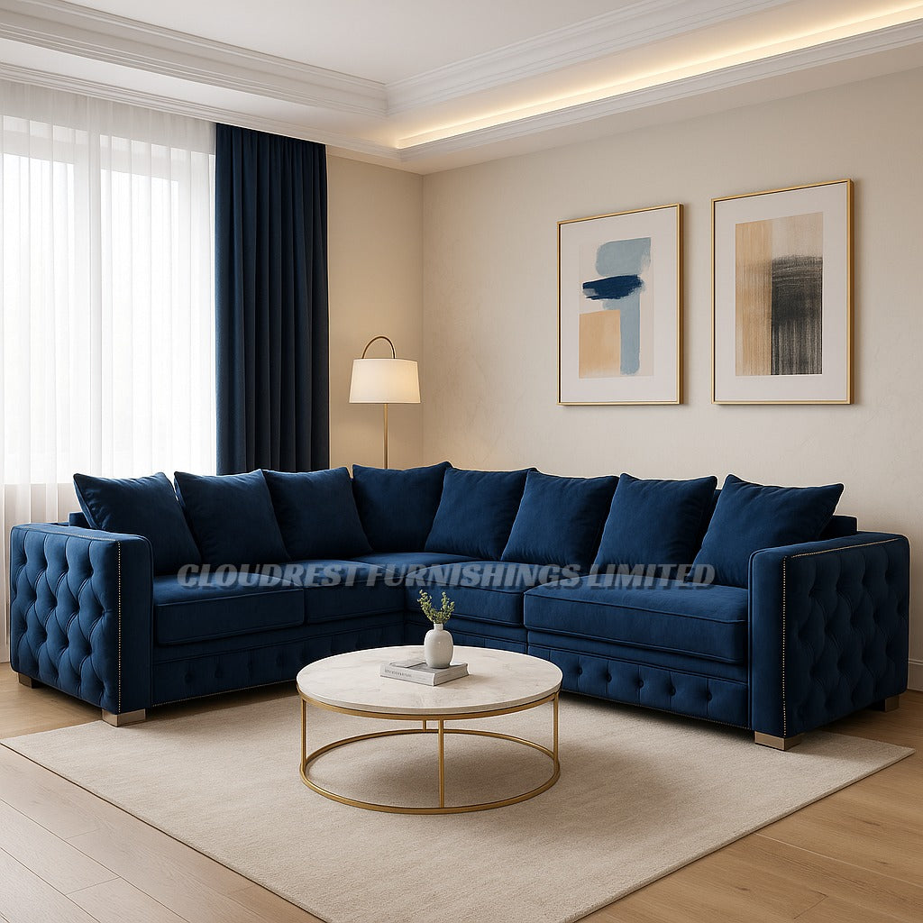 Maya Sofa Brand New Black, Grey, Cream, Navy Blue, Beige 3+2 Stylish Living Room Furniture