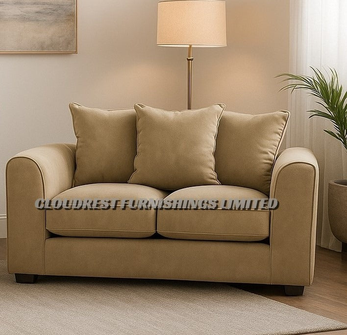 Dylan Plush Velvet Sofa Brand New Grey, Black, Silver, Beige, Navy Blue 3+2 Seater | Stylish Living Room Furniture