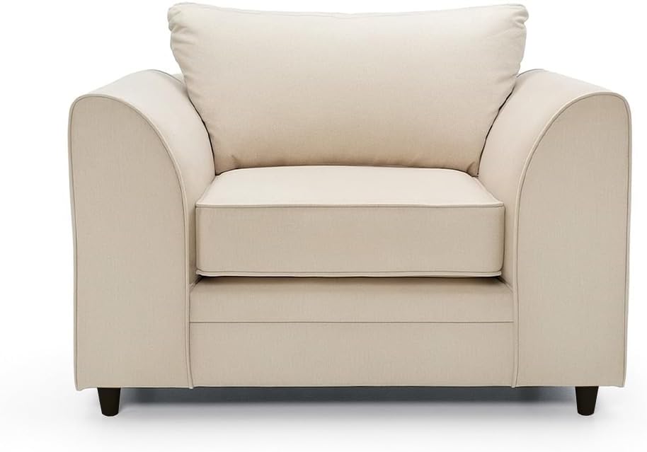 Dylan Plush Velvet L Shape 4 Seater Corner Sofa (Cream)