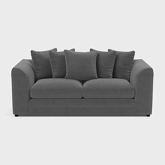 Grey Modular Sofa Set with Footstool for Lounge and Living Room