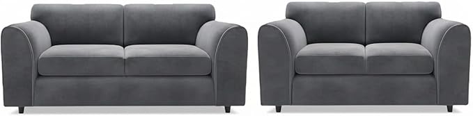 Luxury Grey 3+2 Seater Sofa Set with Standard Back Support