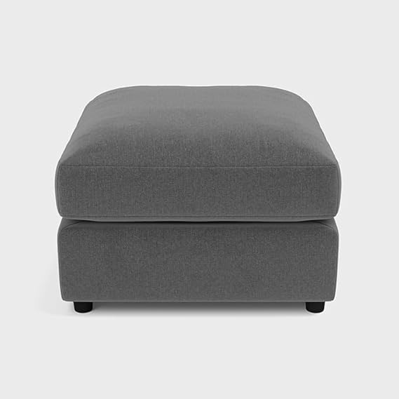 Grey Modular Sofa Set with Footstool for Lounge and Living Room