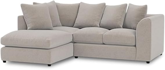 Comfortable Two Piece Cloud Couch with Modular L Shape Design