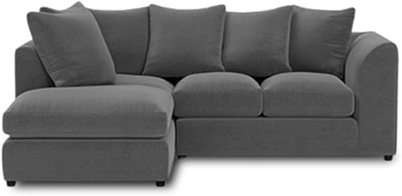 Comfortable Two Piece Cloud Couch with Modular L Shape Design