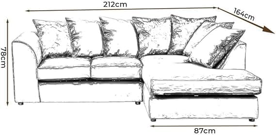 Dylan Kingstone Grey L shape 4 seater Corner sofa