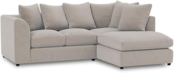 Comfortable Two Piece Cloud Couch with Modular L Shape Design