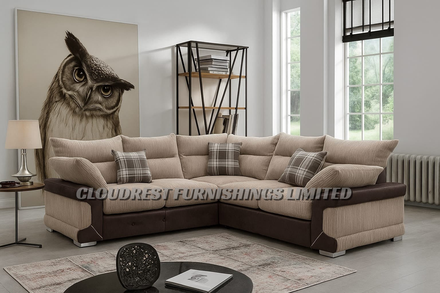 Logan Sofa Brand New Black and Grey & Mink and Brown 3+2 Seater & Corner Options | Stylish Living Room Furniture