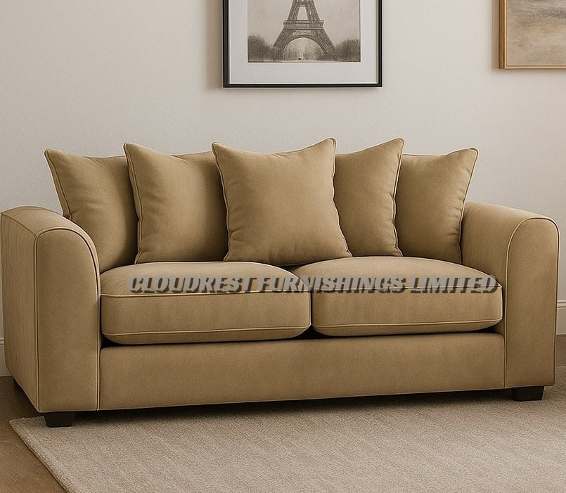 Dylan Plush Velvet Sofa Brand New Grey, Black, Silver, Beige, Navy Blue 3+2 Seater | Stylish Living Room Furniture