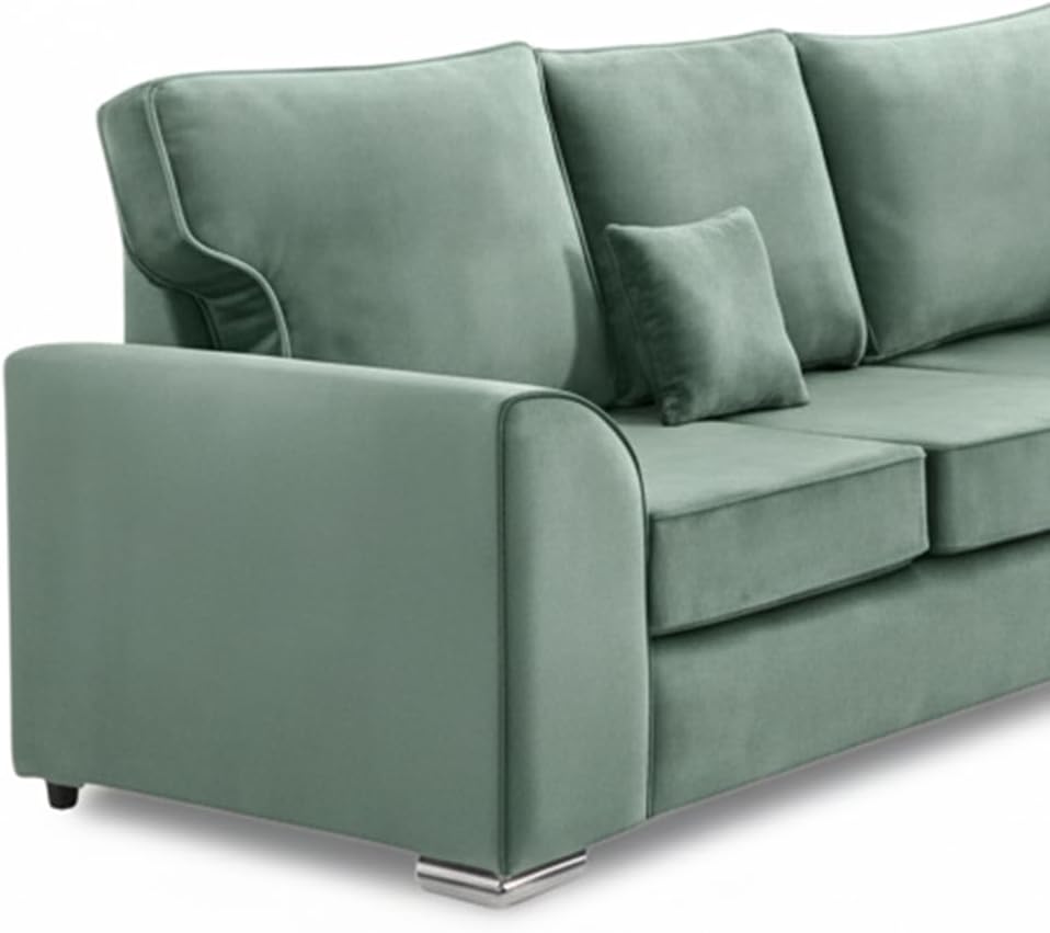 Dylan dual arm 5 seater 2c2 Plush Velvet High Back Corner Sofa