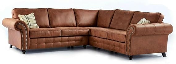 Oakland Chesterfield Style 5 Seater Corner Sofa for Family Homes