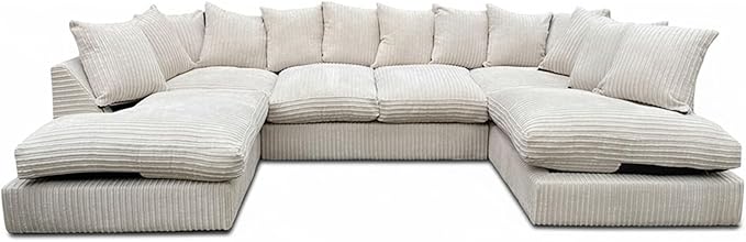 Bishop U Shaped Jumbo Cord 6–7 Seater Sofa