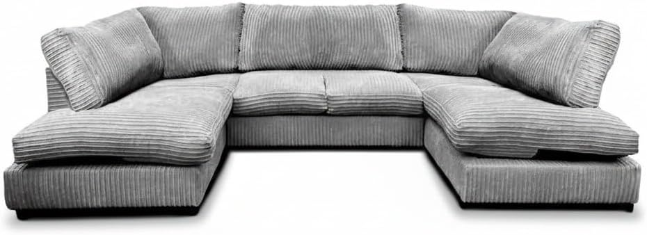 Large U Shape Modular Corner Sofa Jumbo Cord
