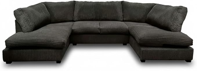 Large U Shape Modular Corner Sofa Jumbo Cord
