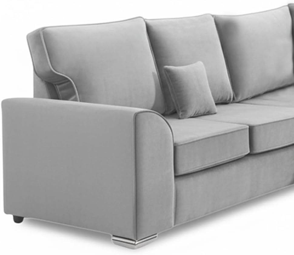 Dylan dual arm 5 seater 2c2 Plush Velvet High Back Corner Sofa