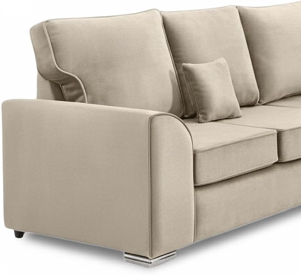 Dylan dual arm 5 seater 2c2 Plush Velvet High Back Corner Sofa