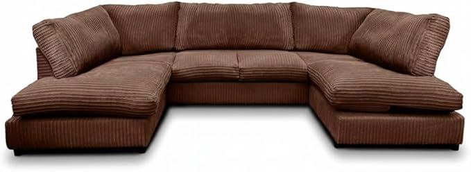 Large U Shape Modular Corner Sofa Jumbo Cord