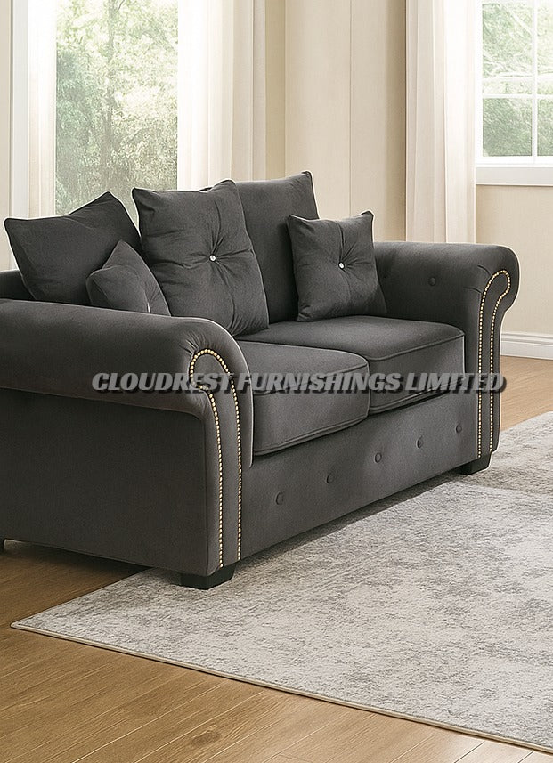 Olympia Sofa Brand New Black, Grey, Silver, Navy Blue Corner & 3+2 Seater Options | Stylish Living Room Furniture