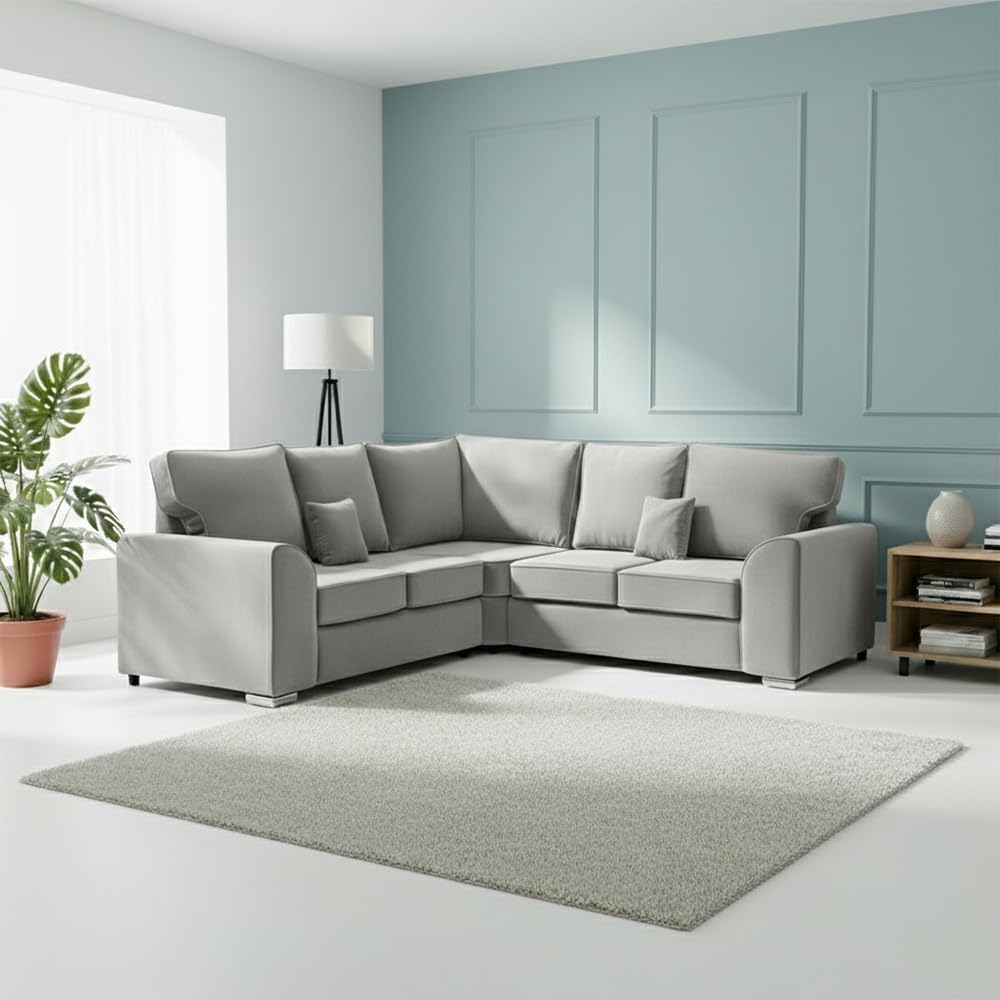 Dylan dual arm 5 seater 2c2 Plush Velvet High Back Corner Sofa