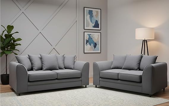 Comfortable Living Room Sofa Suite with Contemporary Scatter Back Style
