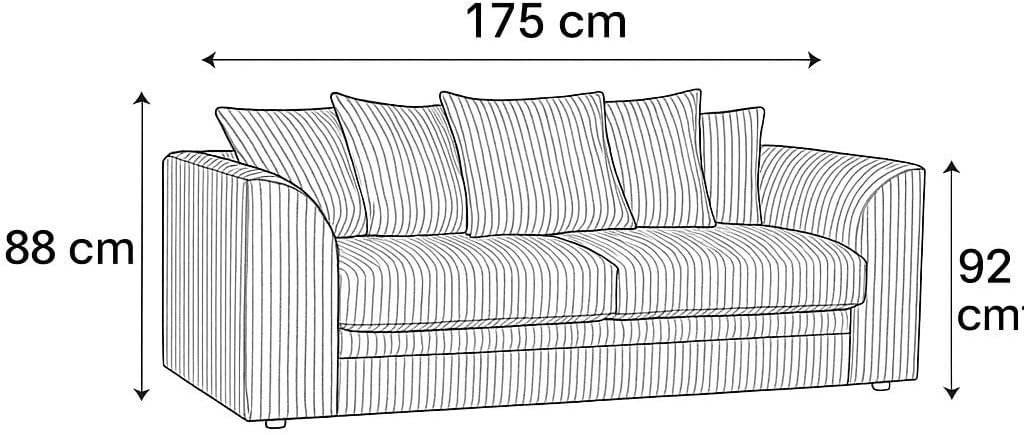 Dylan Plush Velvet L Shape 4 Seater Corner Sofa (Cream)