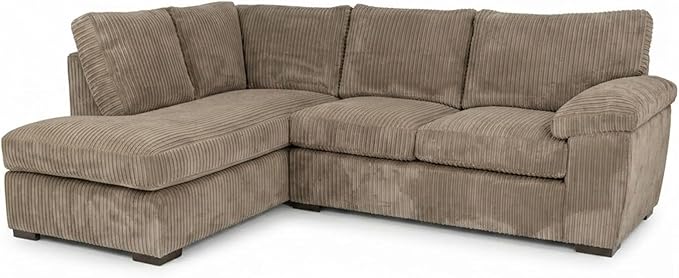 Left or Right Hand Jumbo Cord Corner Sofa with Deep Seating