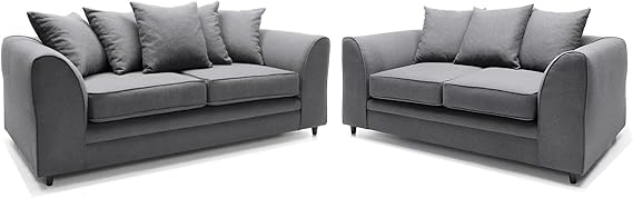 Comfortable Living Room Sofa Suite with Contemporary Scatter Back Style