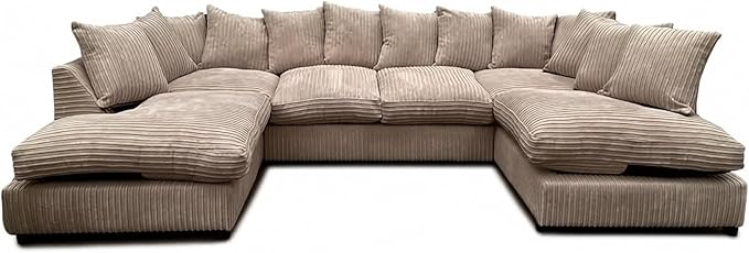 Bishop U Shaped Jumbo Cord 6–7 Seater Sofa