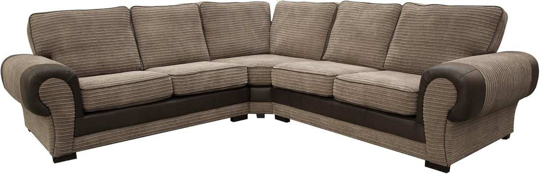 Tango Jumbo Cord 2C2 Corner Sofa 5 Seater High Back Suite