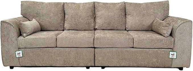Comfortable 4 Seater Sofa with Full Back Support and Alaska Fabric