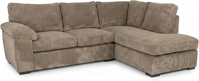 Left or Right Hand Jumbo Cord Corner Sofa with Deep Seating