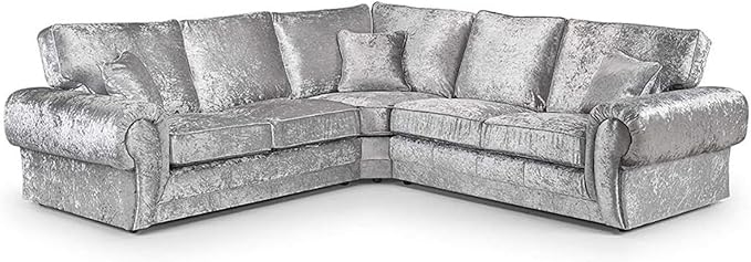 Tango 2C2 Crushed Velvet Corner Sofa for Modern Living Rooms