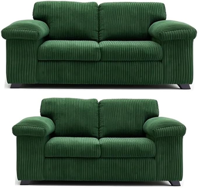 Deltaa Grey Fabric 3 and 2 Seater Sofa Suite Modern Design