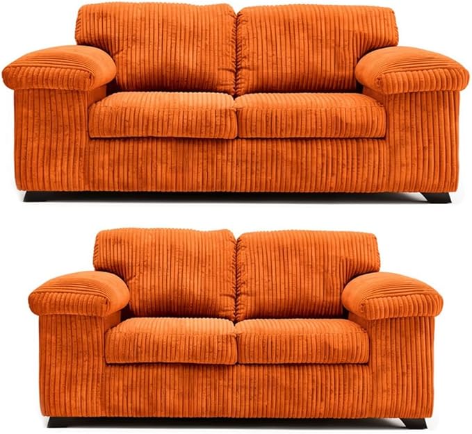 Deltaa Grey Fabric 3 and 2 Seater Sofa Suite Modern Design
