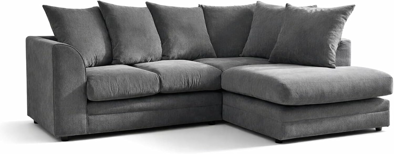 Dylan Kingstone Grey L shape 4 seater Corner sofa