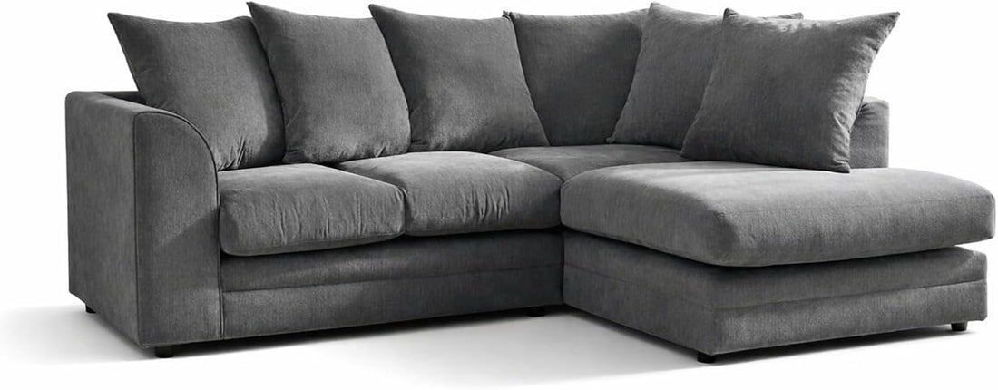 Dylan Kingstone Grey L shape 4 seater Corner sofa