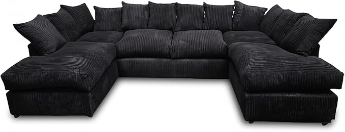 Bishop U Shaped Jumbo Cord 6–7 Seater Sofa