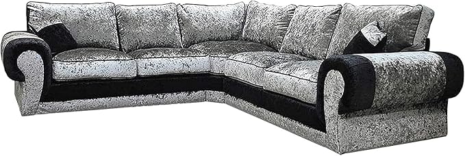Tango 2C2 Corner Sofa – Comfortable Crushed Velvet Lounge Suite