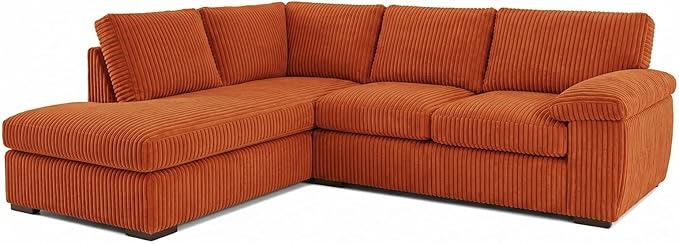 Left or Right Hand Jumbo Cord Corner Sofa with Deep Seating