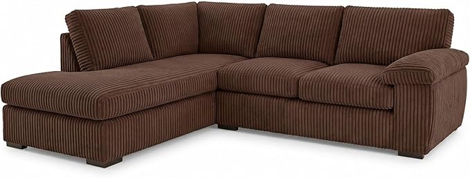 Left or Right Hand Jumbo Cord Corner Sofa with Deep Seating